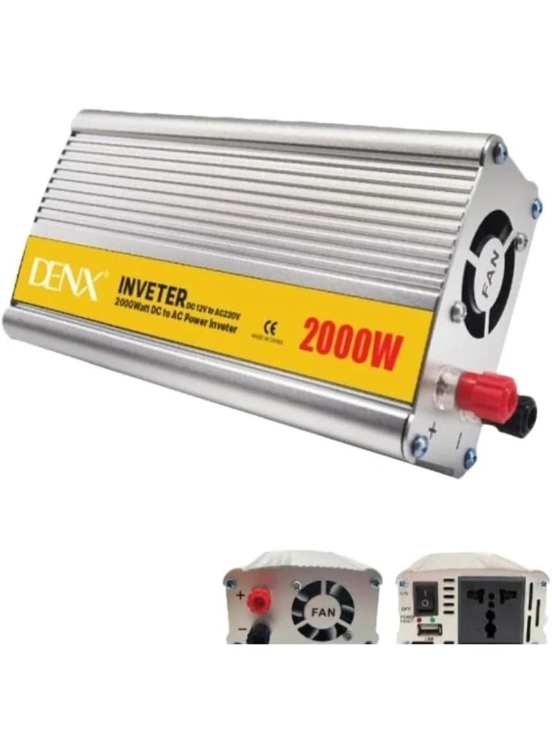 دينكس محول طاقة للسيارة من دينكس بقدرة 2000 واط، من 12 فولت إلى 220 فولت - Image 1